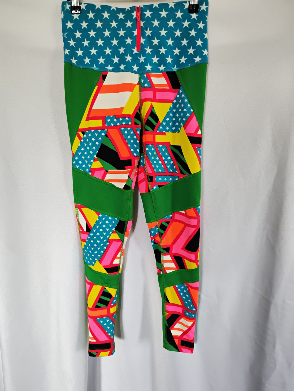 Zumba Wear Women’s S High Rise Ankle Leggings Star Geometric Stretch